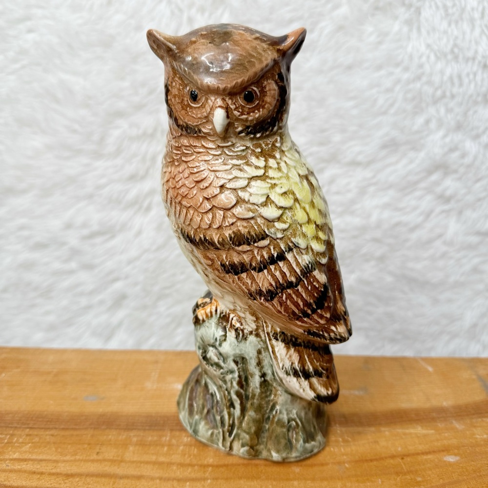Vintage Rare Isco Ceramic Owl Figurine Statue Cabin Decor